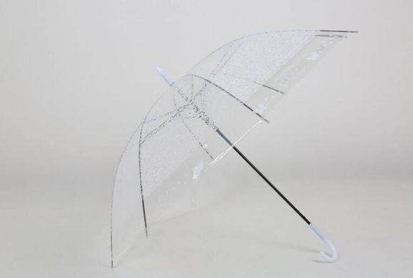 Большой силиконовый прозрачный зонт с принтом кружева