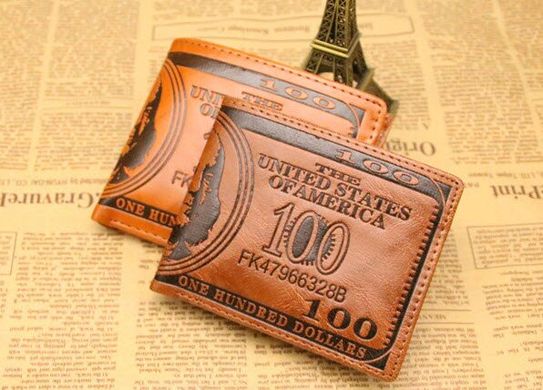 Стильный мужской кошелек с тиснение под Доллар