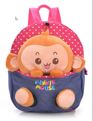 Сказочные детские рюкзаки с обезьянкой в кармане