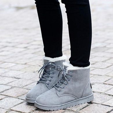 Стильные теплые зимние ботинки Нубук