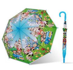 Детский цветной зонт трость с мультгероями