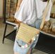Стильная твидовая женская сумка с атласной лентой