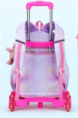 Шикарный рюкзак візок на колесах для дівчинки