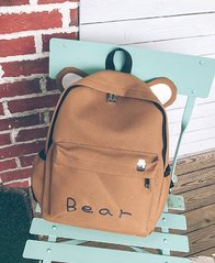 Оригинальный тканевый рюкзак с ушками Медведь Bear