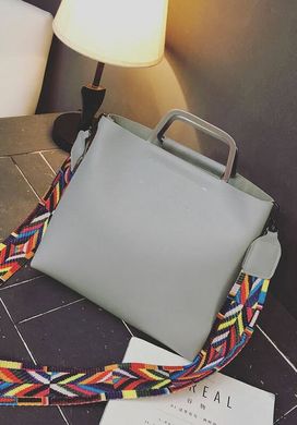 Стильная городская сумка с красочным поясом + клатч 2в1