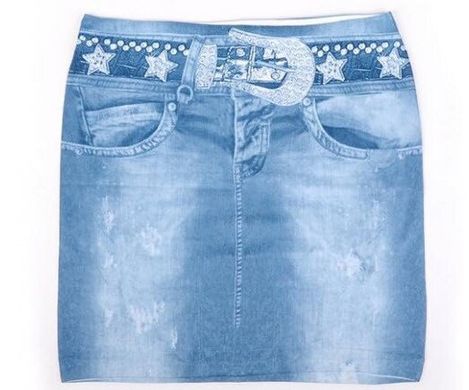 Стильная стрейчевая юбка под джинс