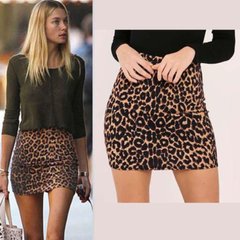 Стильная леопардовая мини юбка