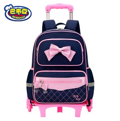 Модний рюкзак візок на колесах для дівчинки