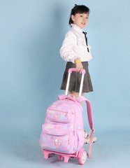 Оригинальній рюкзак тележка на колесах для девочки
