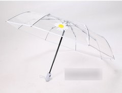 Складна прозора силіконова парасолька Ромашка