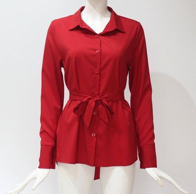 Элегантная блуза туника с поясом, L - XXL