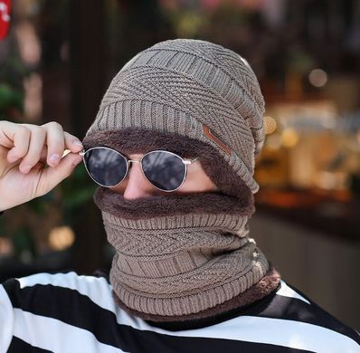 Стильный мужской зимний набор Шапка и шарф