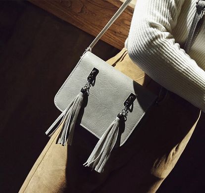 Fashion сумка почтальон с кисточками