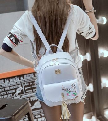 Городской рюкзак с кисточками и цветами для модных девушек