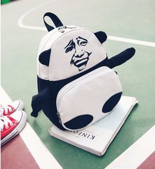 Оригинальный тканевый рюкзак Панда с мемом гримасой