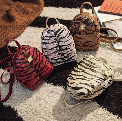 Стильный мини рюкзак сумочка с тигровым окрасом