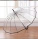 Стильный силиконовый прозрачный зонт трость