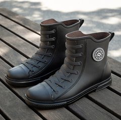 Стильные мужские резиновые матовые ботинки осень-зима, 40 - 45