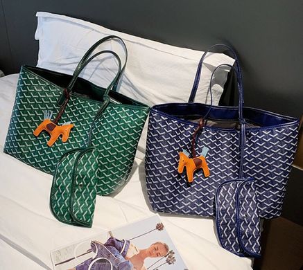 Модная вместительная сумка шоппер с кошельком и брелком Лошадка