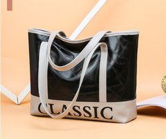 Велика класична сумка шоппер з написом