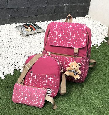 Большой звездный набор рюкзак, сумка и клатч, с брелком