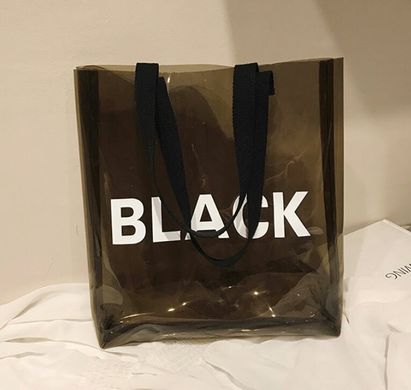 Стильная прозрачная силиконовая сумка с надписью цвета