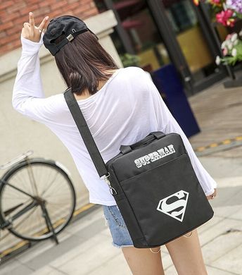 Модный тканевый рюкзак-сумка со светящимся знаком супермен