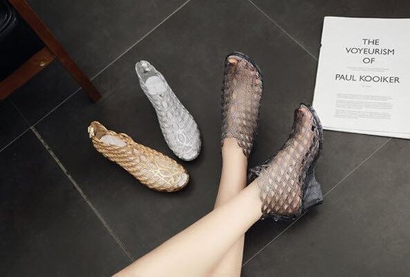 Модные прозрачные силиконовые босоножки туфли оригинального дизайна