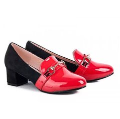 Оригинальные женские туфли мюли, Черно-красный