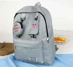 Модный тканевый рюкзак с брелком и кошельком Свинка Pig
