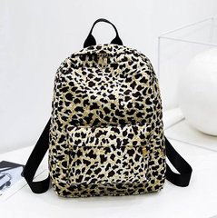 Стильный бархатный рюкзак с окрасом леопарда