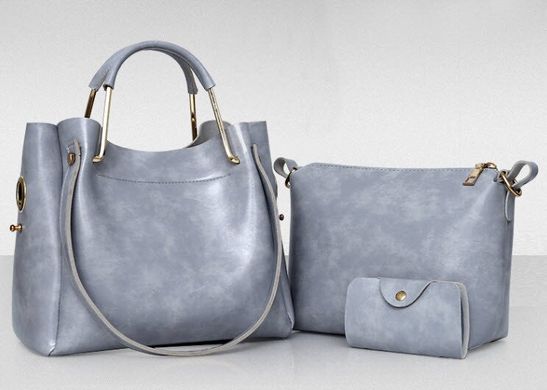 Модный набор женских сумок с мраморным оттенком 3в1