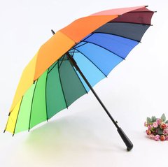 Большой радужный зонт трость Радуга