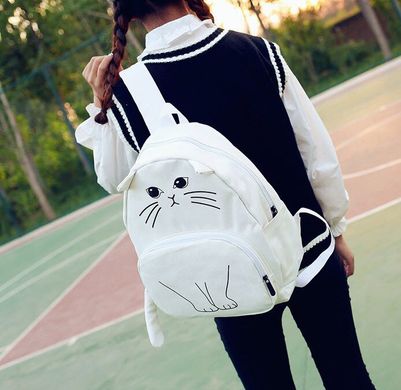 Молодежный рюкзак с уникальным принтом кота