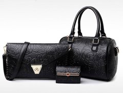 Элегантный набор женских сумок на 3 предмета, сумка клатч визитница