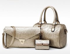 Элегантный набор женских сумок на 3 предмета, сумка клатч визитница