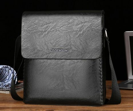 Классическая мужская сумка почтальон с плетением