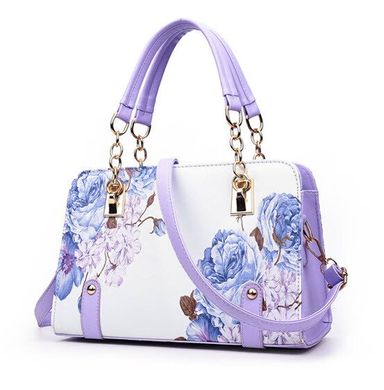 Каркасная женская сумка с милыми цветочными рисунками