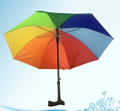 Большой радужный зонт трость оригинального дизайна