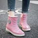 Женские резиновые ботинки кеды на меху, 36 - 40