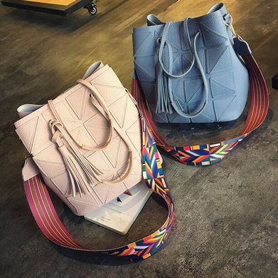 Стильный набор, сумка и клатч с красочным поясом