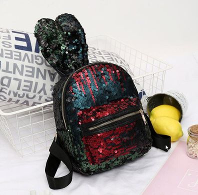 Красочные рюкзаки с пайетками и заячими ушками