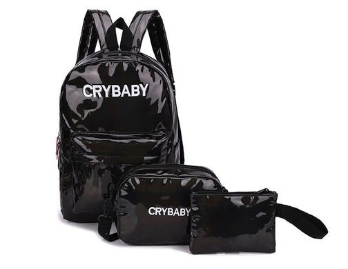 Модный голографический набор 3в1 рюкзак сумка клатч Cry Baby