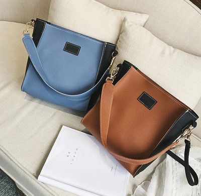 Стильный двухцветный набор сумка и клатч JingPin
