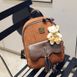 Шикарный вельветовый рюкзак с кисточками и брелком мишкой