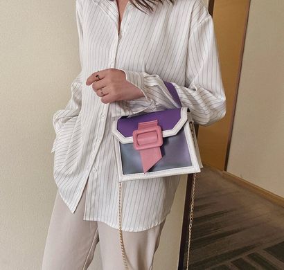 Элегантная женская сумка почтальон с прозрачной стороной
